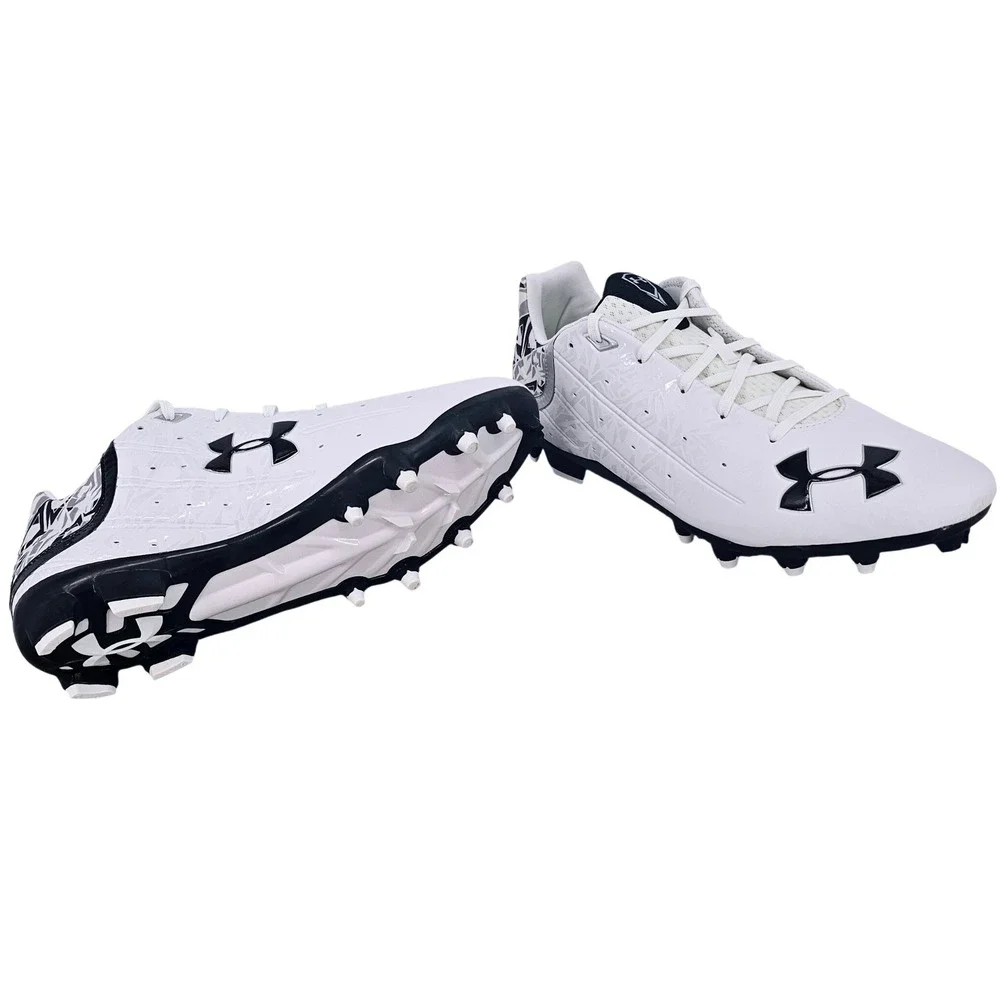Under Armour‎ Team Banshee Low MC White Black Cleats 1262223-105 Mens 12.5